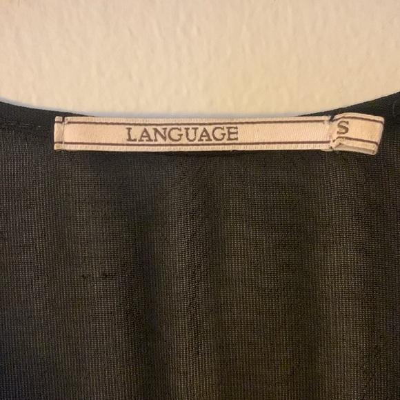 Language Grey and Black V-Neck - Picture 6 of 8